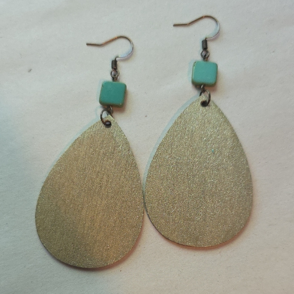 Czech Bead Teardrop Earrings
